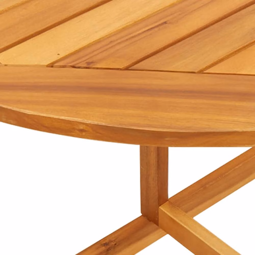 Berkfield Home Beautiful 3 Piece Folding Garden Dining Set in Brown Solid Acacia Wood – 3
