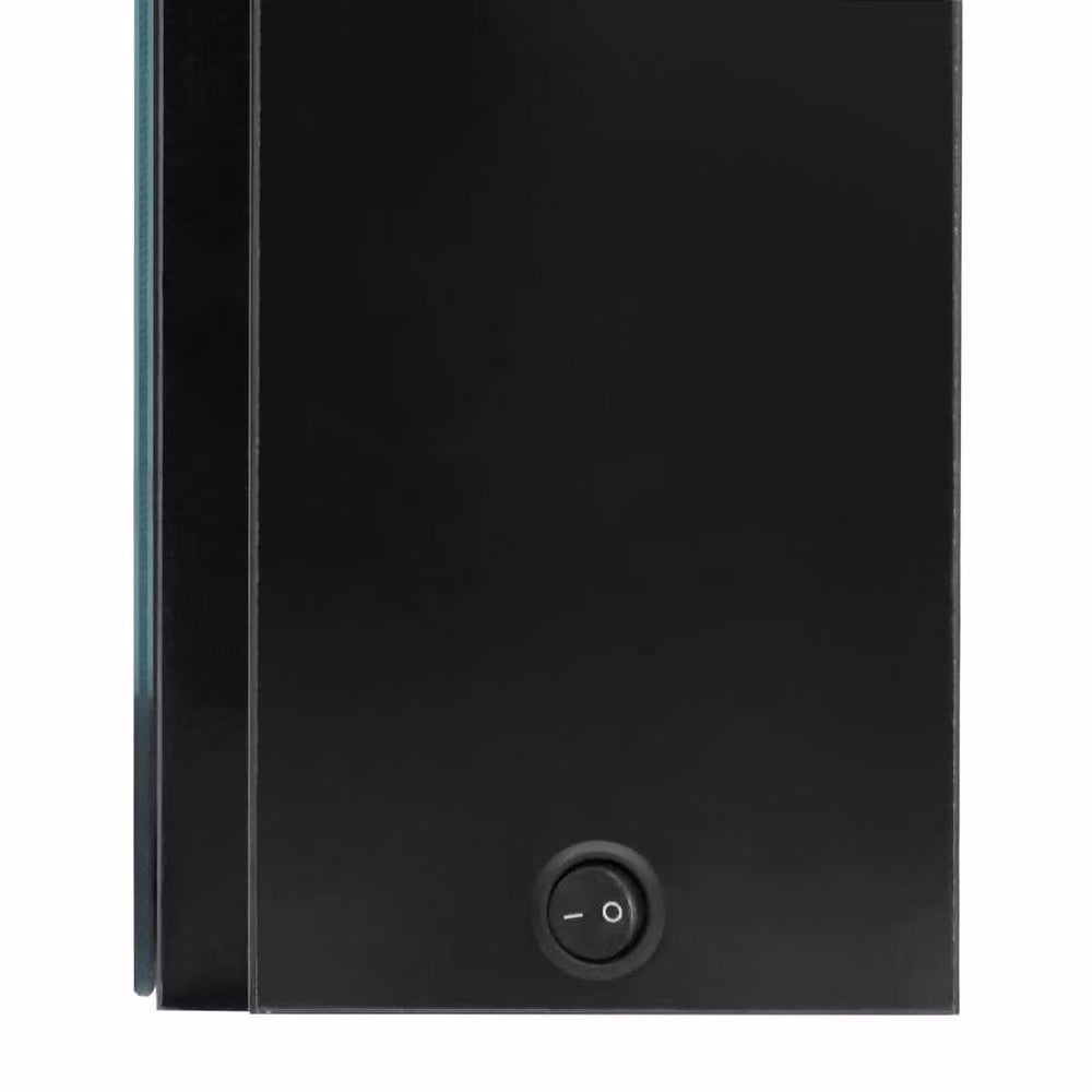 Berkfield Home LED Bathroom Mirror Cabinet in Glossy Black, W/D/H: 80 x 12 x 68 cm – 4