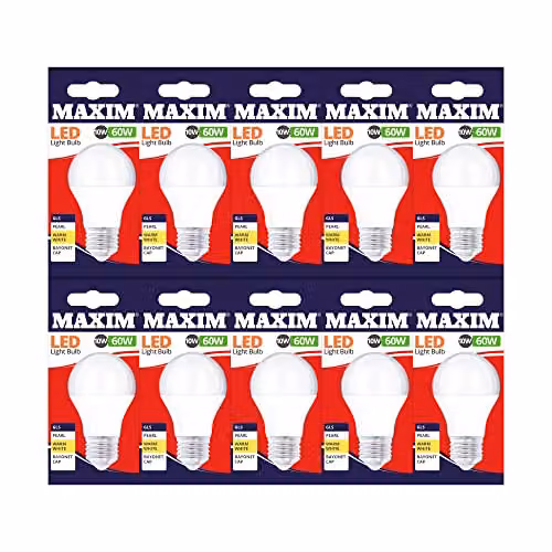 Maxim LED Globe Filament Bulb, E27, 10 W, Warm White – 3