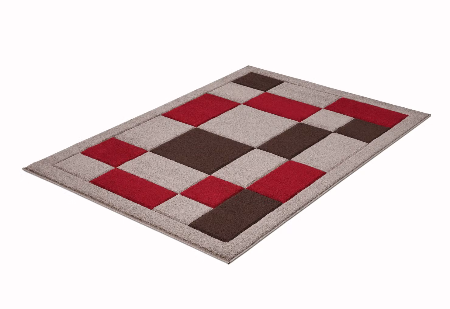 Smart Living Havana Modern Hand Carved Area Rug in Red and Multicolour, W: 60 cm, L: 220 cm – 4