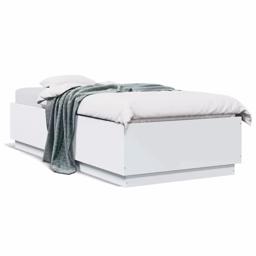 Berkfield Home Modern White Bed Frame W/D/H: 100 x 200 cm – 2