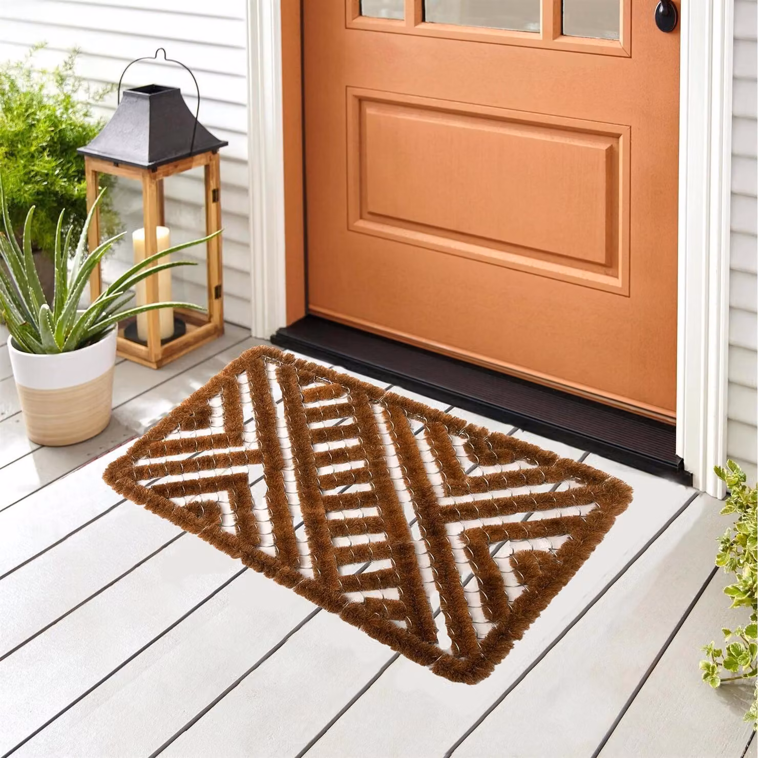 Roseley Plain Brown Coir Wire Door Mat – 2