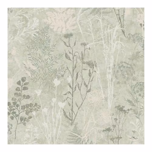 Superfresco Easy Sage Metallic Organics Floral Wallpaper in Green