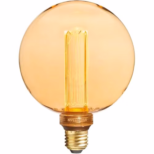 SYLVANIA Retro Vintage LED Bulb, E27 Socket, 2.5W (13W Equivalent), 125 Lumen, 2000K Warm White Candlelight, Gold Tinted, Diameter: 12.5 cm, Length: 16.5 cm – 1