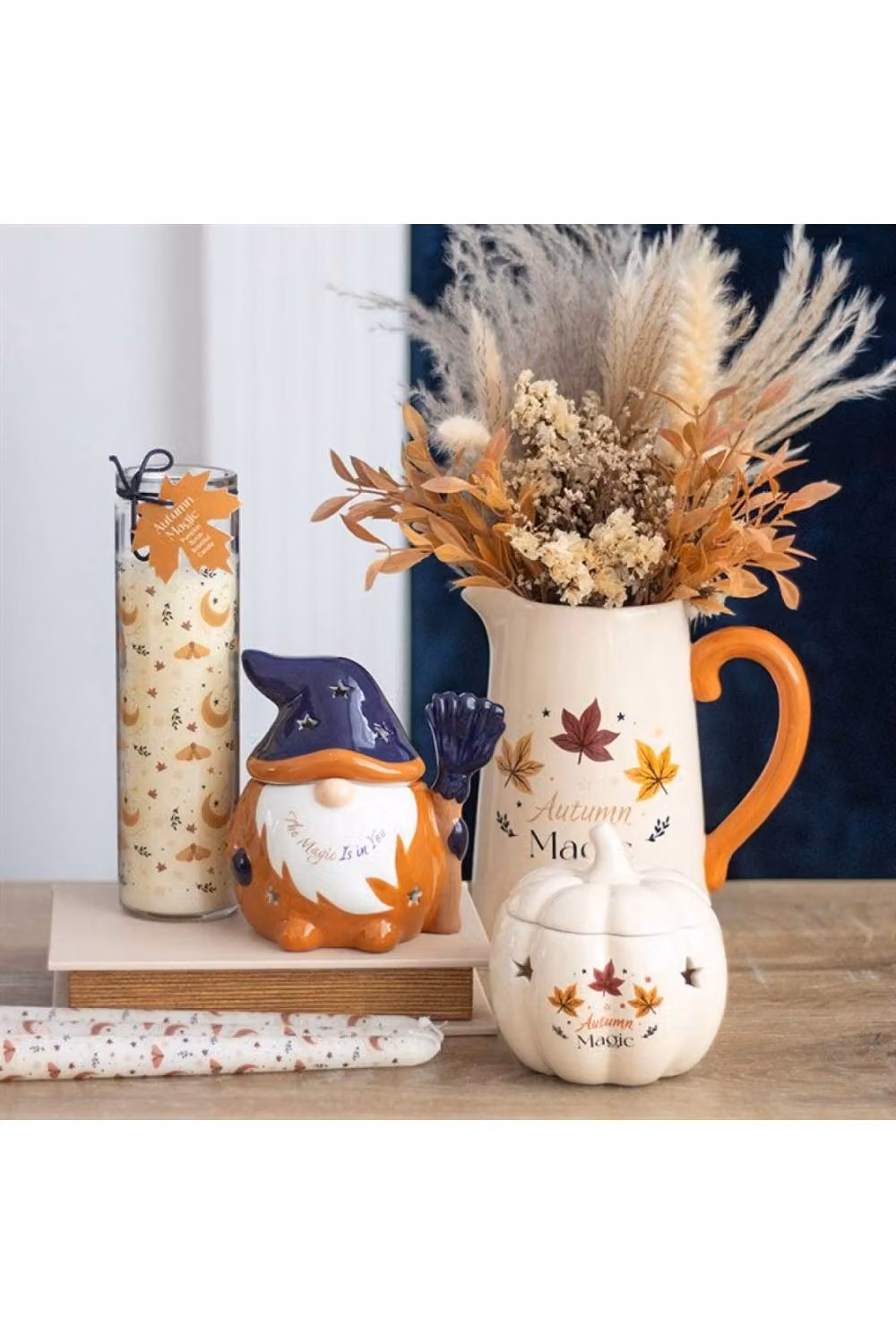 KDMD Autumn Magic Ceramic Flower Jug in Beige and White for Tabletop Decor – 3