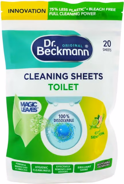 Dr Beckmann Toilet Cleaning Sheets Citrus Sensation, 20 Sheets