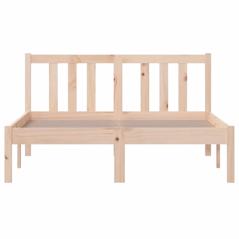 Berkfield Home Solid Wood Pine Bed Frame in Brown, W/D/H: 120 x 200 cm