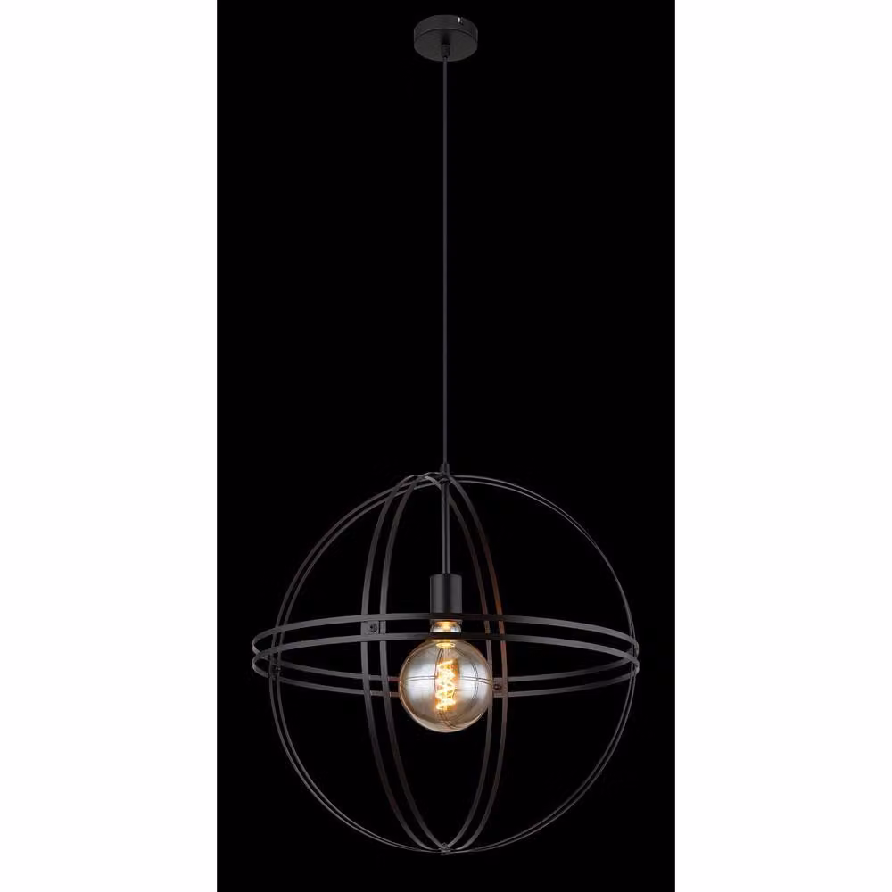 Globo Lighting Modern Spherical Metal Pendant Ceiling Light in Black, Diameter: 50 cm – 5