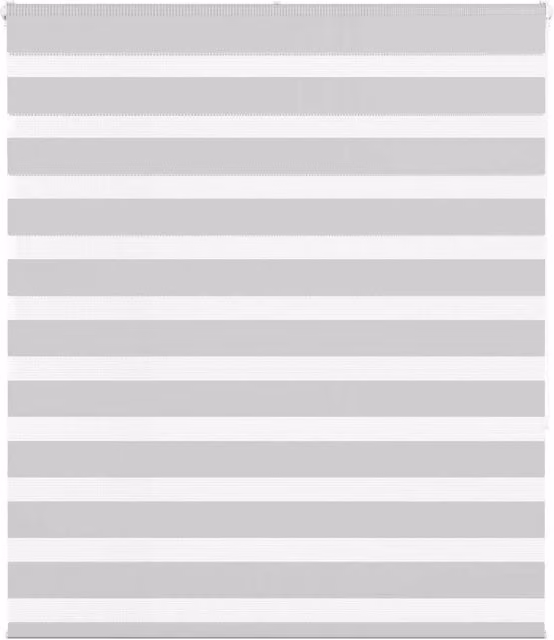 Berkfield Home Zebra Blind in Light Grey, W: 125 cm, H: 150 cm