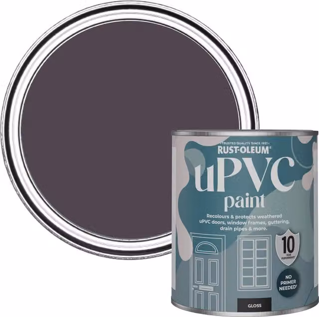 Rust-Oleum Gloss Finish UPVC Paint in Purple, 0.75 l