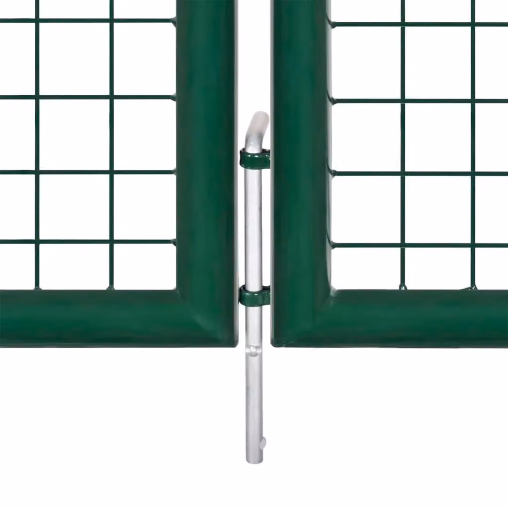 Berkfield Home Steel Wire Mesh Garden Gate, Green, W: 350 cm, H: 100 cm – 3