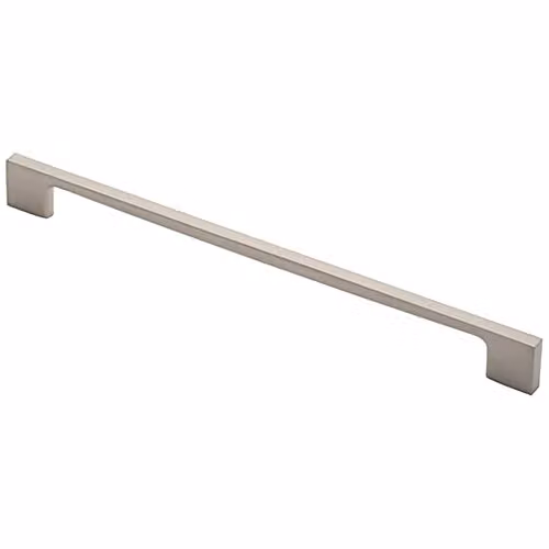 Loops Slim D-Shape Pull Handle in Brushed Silver, 290mm with 256mm Fixing Centres