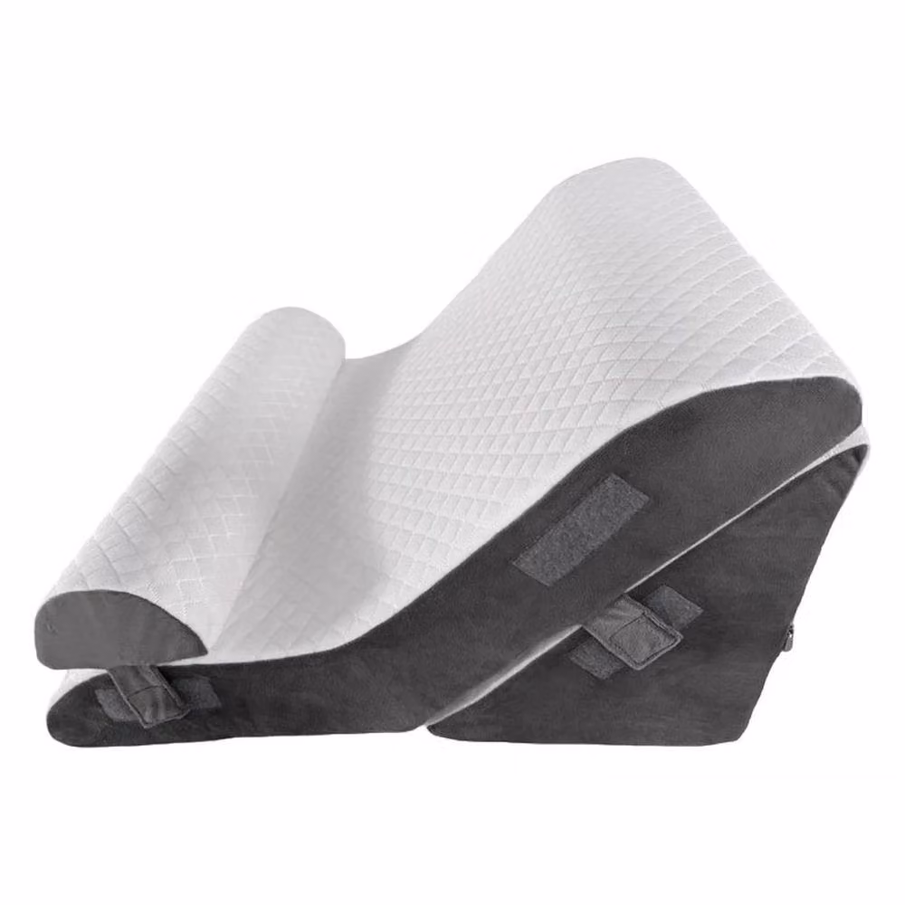EONLION White Memory Foam Bed Wedge Pillow Support Cushion for Back, Knee and Neck Support – 5