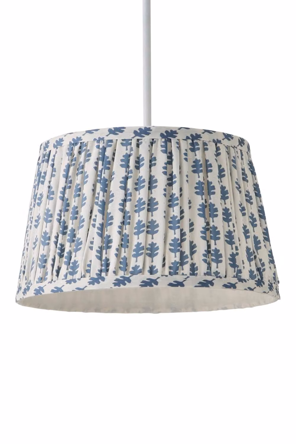 ValueLights Grange Small Floral Pleated Ceiling Pendant Lamp Shade and Bulb, Mid Blue, Diameter: 25 cm – 2