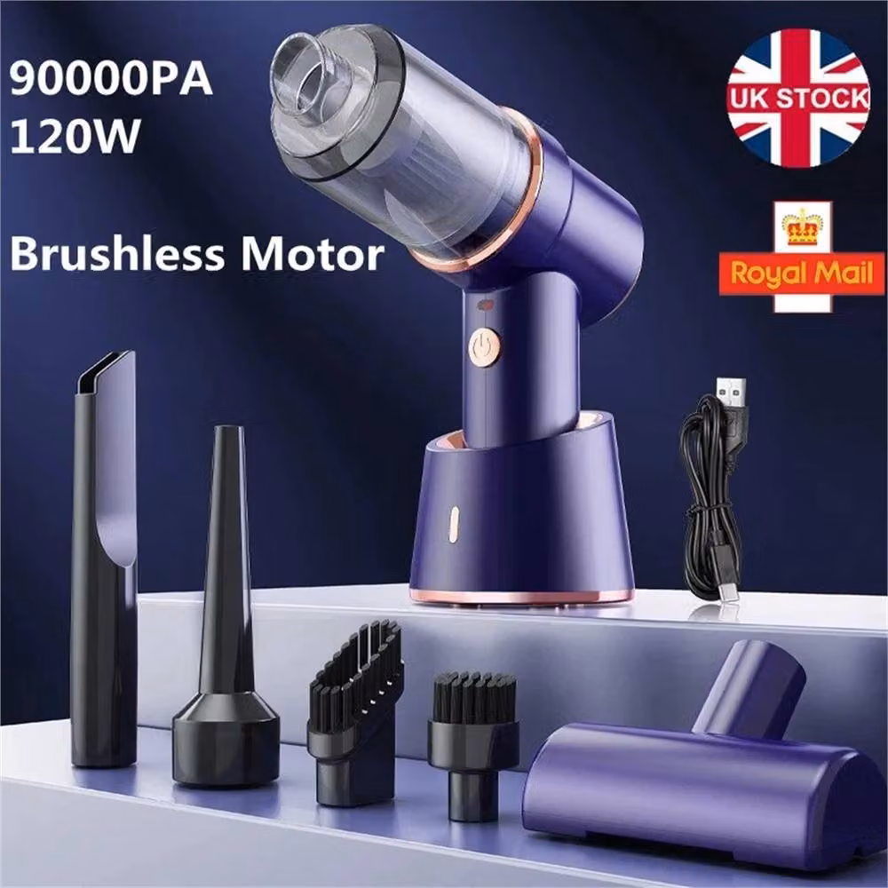 Nordara Cordless Wet and Dry Car Vacuum Cleaner in Blue with Strong Suction and LED Headlight – 2