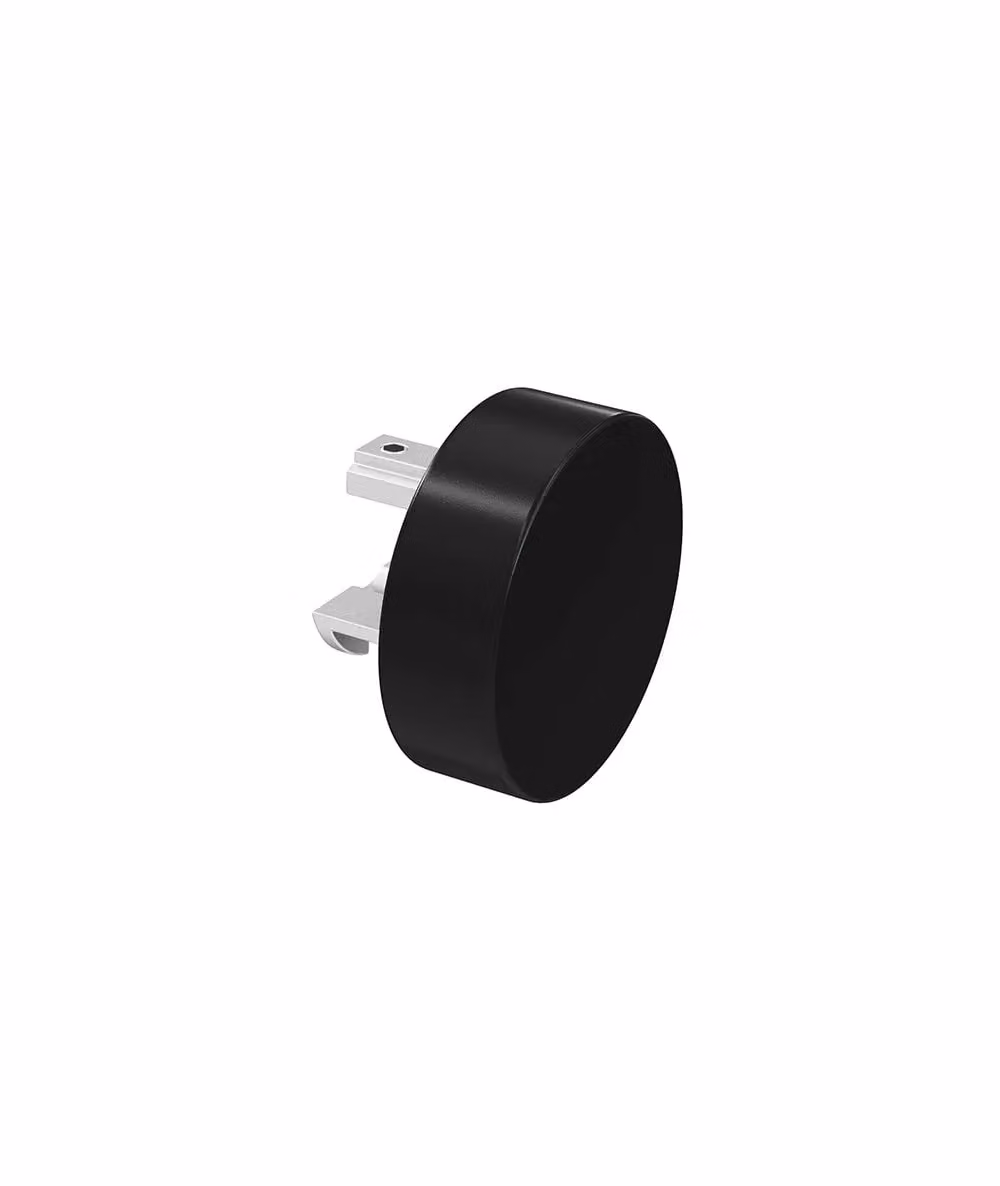 New Edge Blinds Styleline 28mm Gliding Curtain Pole Set with Stud End, Black, Width: 230 cm – 2