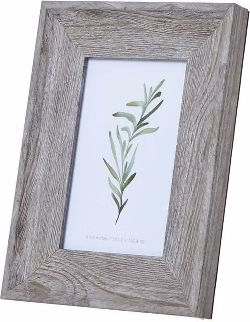 KDMD Grey Rustic Wood Single Rectangular Wall Photo Frame, 10x15 cm