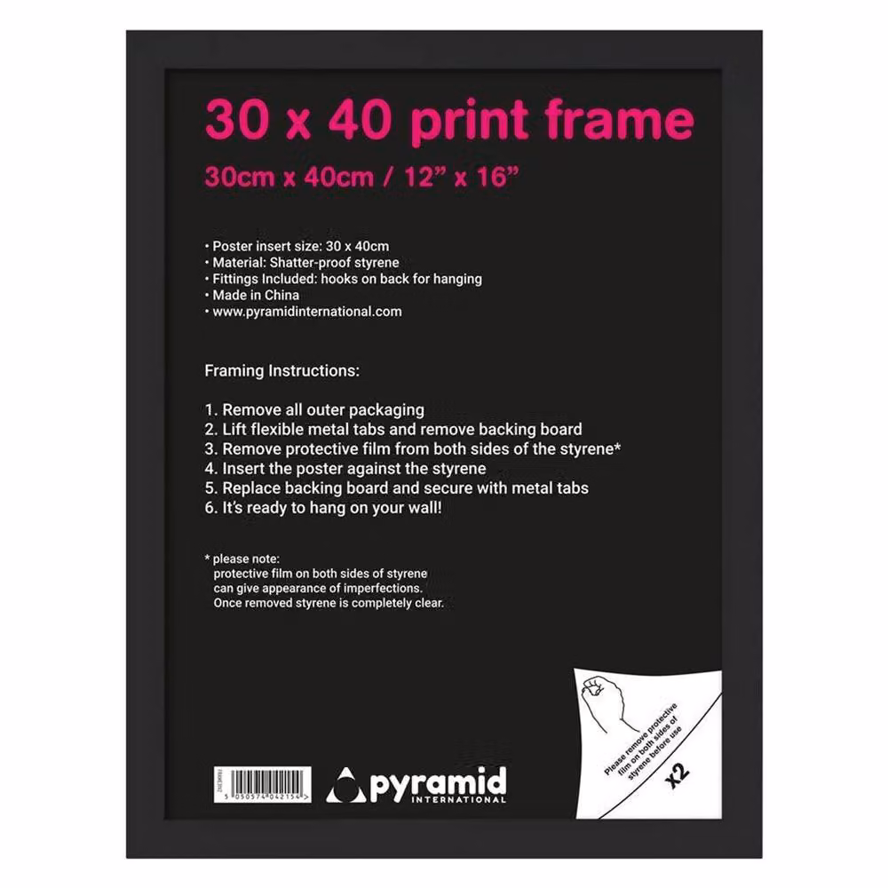 Pyramid International Black Moulded Hanging Single Rectangular Frame – 2