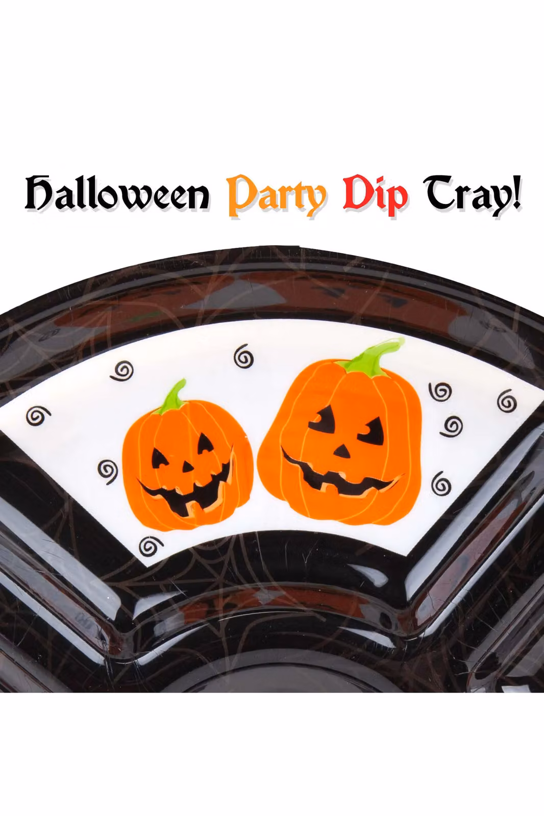 VFM e-Store Halloween Round Dip Tray with Decals in Black – 2