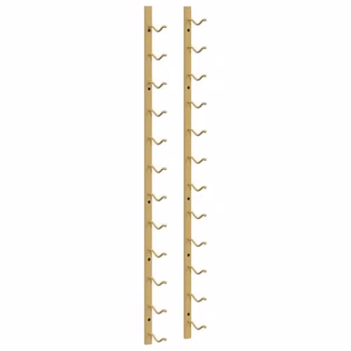 vidaXL Gold Metal Wall Mounted Wine Rack for 12 Bottles