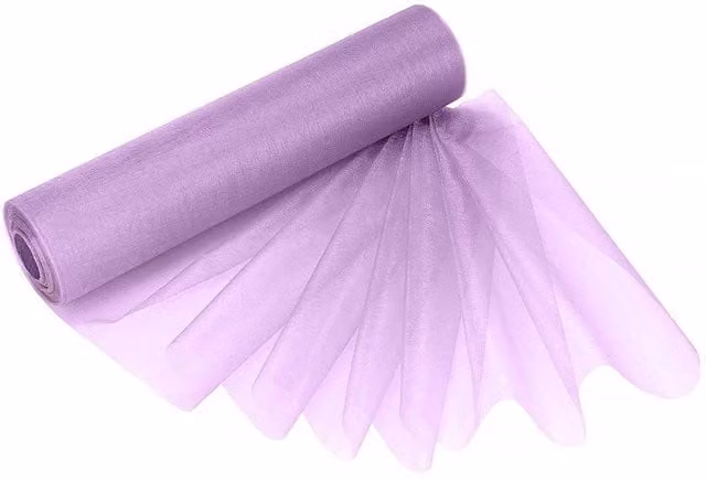 Neel Blue Organza Sheer Glitter Fabric Roll for Wedding and Event Decor, W/H: 29 cm x 25 m