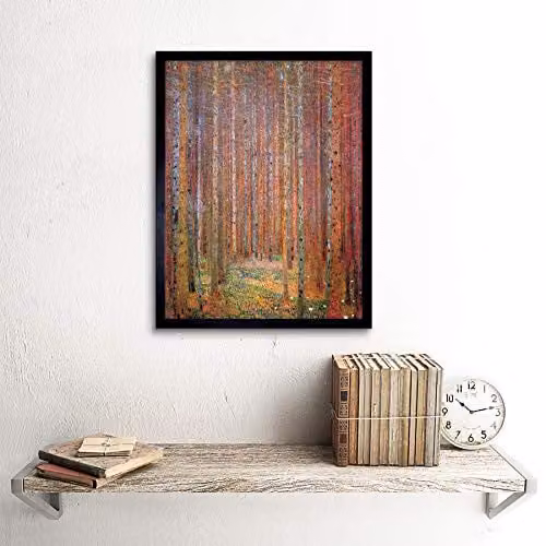 Wee Blue Coo Gustav Klimt Tannenwald I Old Master Painting Art Print Framed Poster Wall Decor, Multicolour, W/H: 30.0 x 41.0 cm – 2