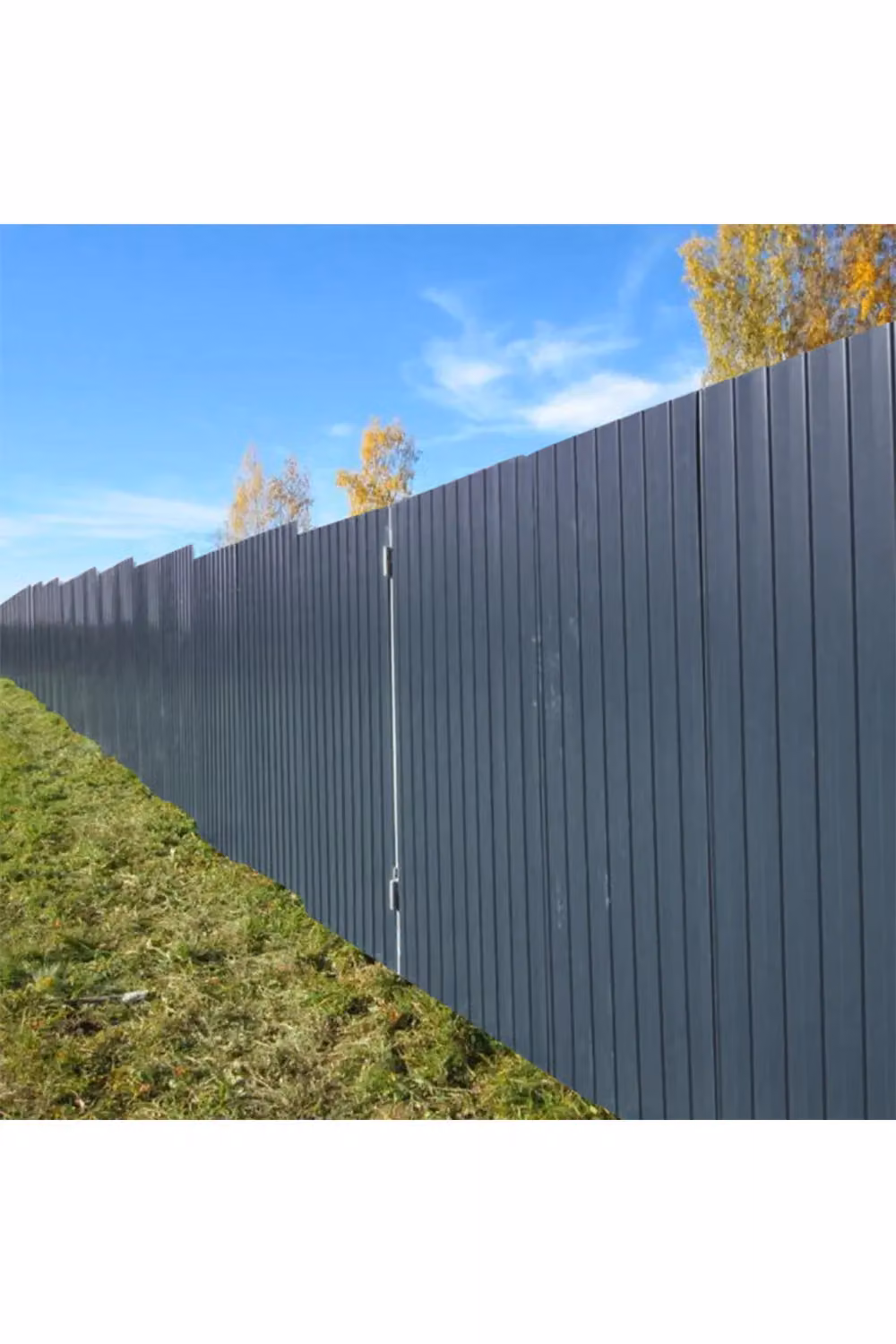 Living and Home 12pcs Steel Corrugated Box Profile Sheets in Charcoal, W/D/H: 115 x 45 cm – 2