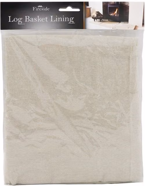 JVL Cotton Log Basket in Beige and White