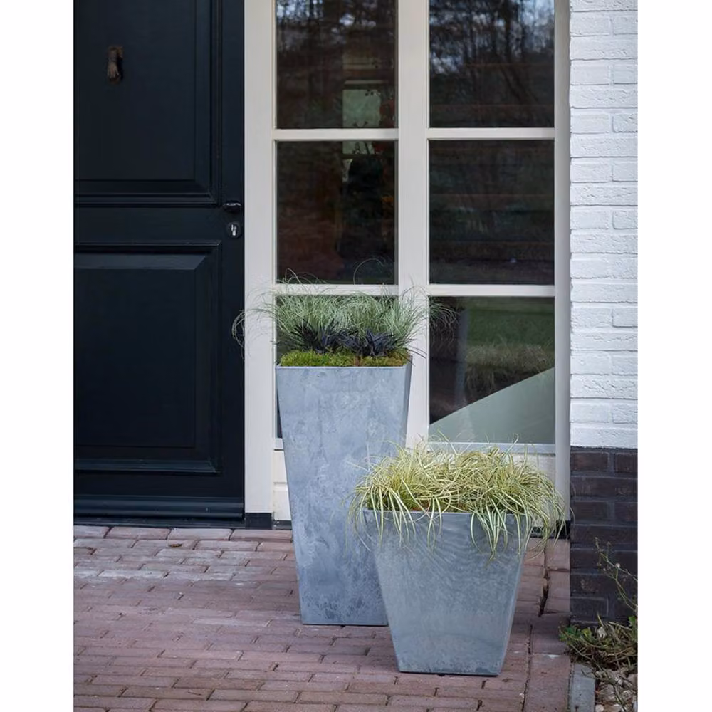 Lemon Pavilion Furniture and Decor Ella Vase by Artstone in Grey, W: 35 cm, D: 35 cm, H: 70 cm – 2