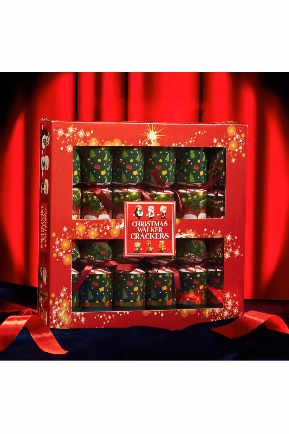 KreativeKraft Luxury Pop Christmas Crackers, Pack of 6 Multicolour Deluxe Xmas Crackers with Wind Up Toys – 4