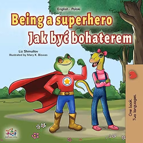 Kidkiddos Books Being a Superhero English Polish Bilingual Children's Book, Multicolour