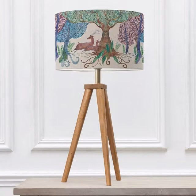Voyage Maison Aratus Table Lamp with Willow Woods Eva Lampshade in Brown and Multicolour – 1