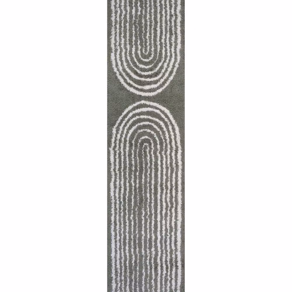 THE RUGS Moodi Rainbow Design Shaggy Soft High Pile Living Room Rug in Green and Multicolour, W: 200 cm, D: 290 cm – 4
