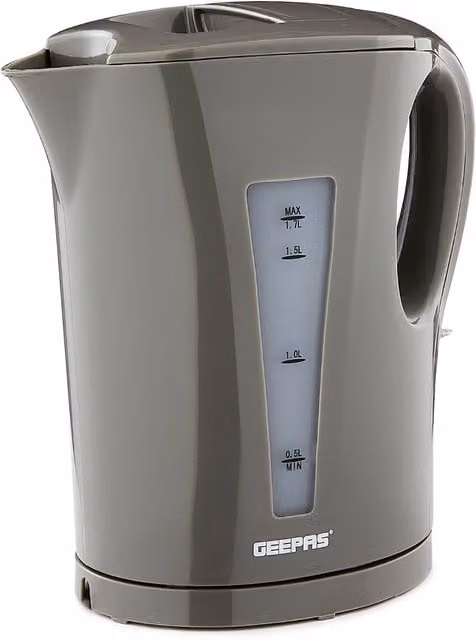 Geepas 1.7 l Cordless Electric Kettle with Rapid Boil 2200W in Grey – 1