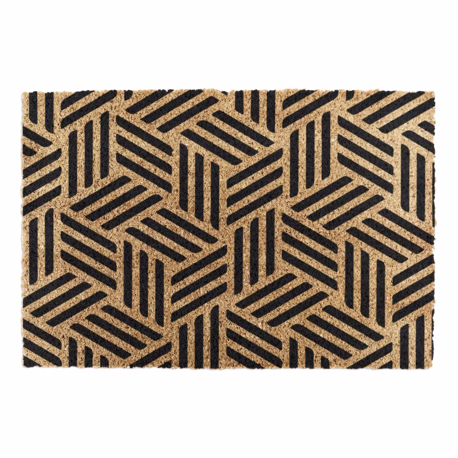 Artsy Mats Geometric Lines Pattern Doormat in Black, W: 60 cm, D: 40 cm – 4