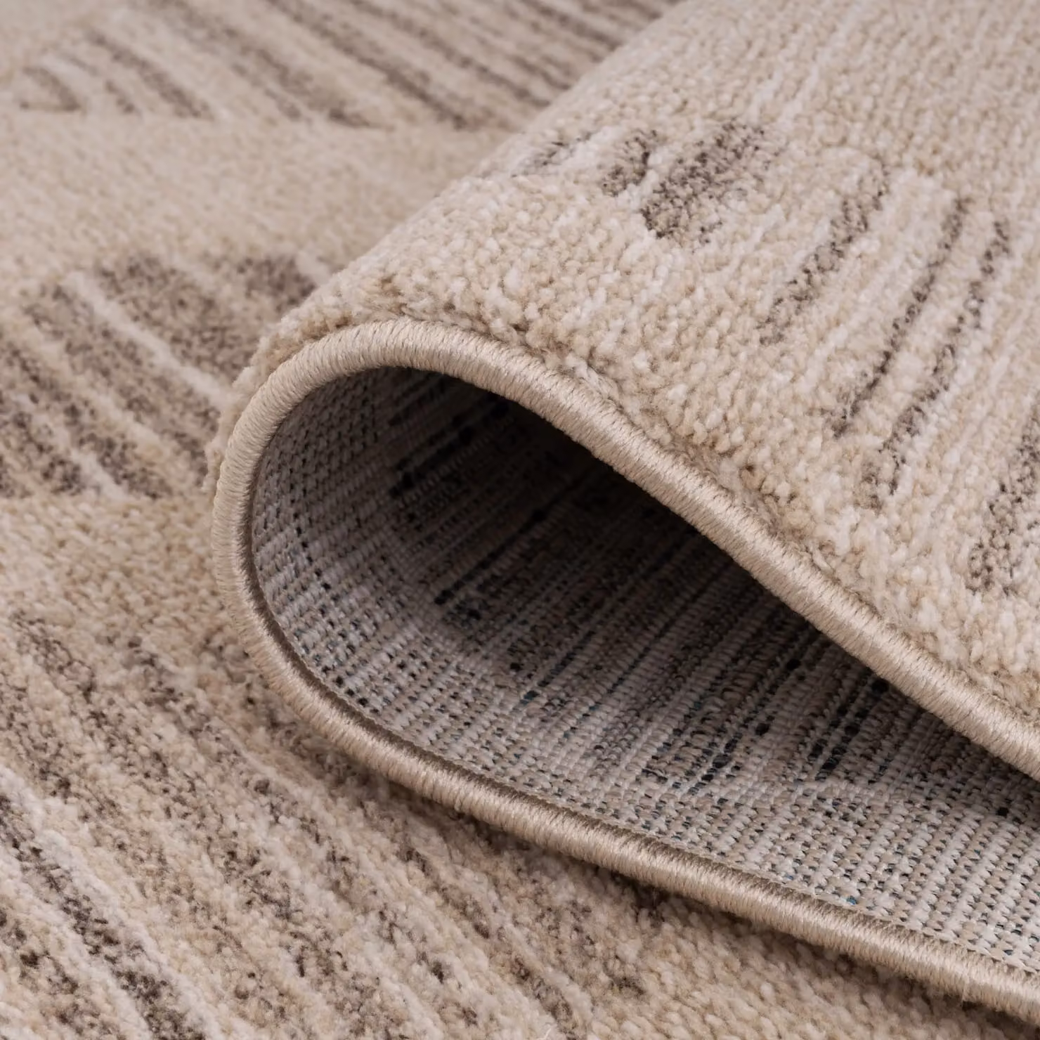 Kukoon Modern Geometric Diamond Area Rug in Beige, W: 200 cm, D: 290 cm – 2