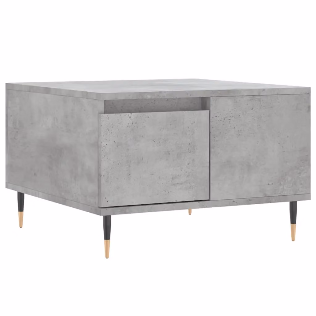 Berkfield Home Modern Square Coffee Table in Concrete Grey, W/D/H: 55 x 55 x 36.5 cm – 2