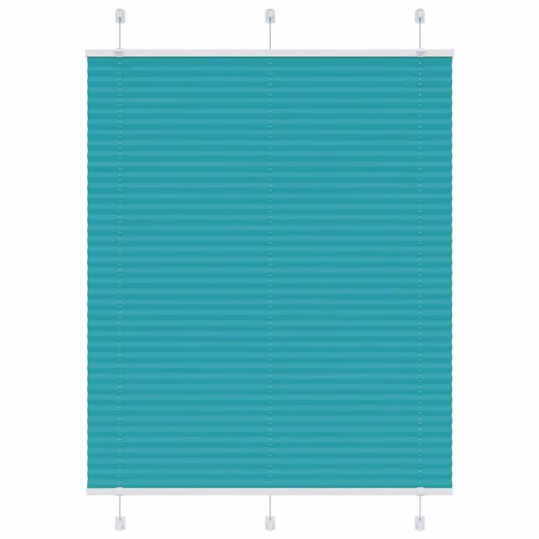 Berkfield Home Single Pleat Polyester Blind in Petrol Green, W: 110 cm, H: 100 cm