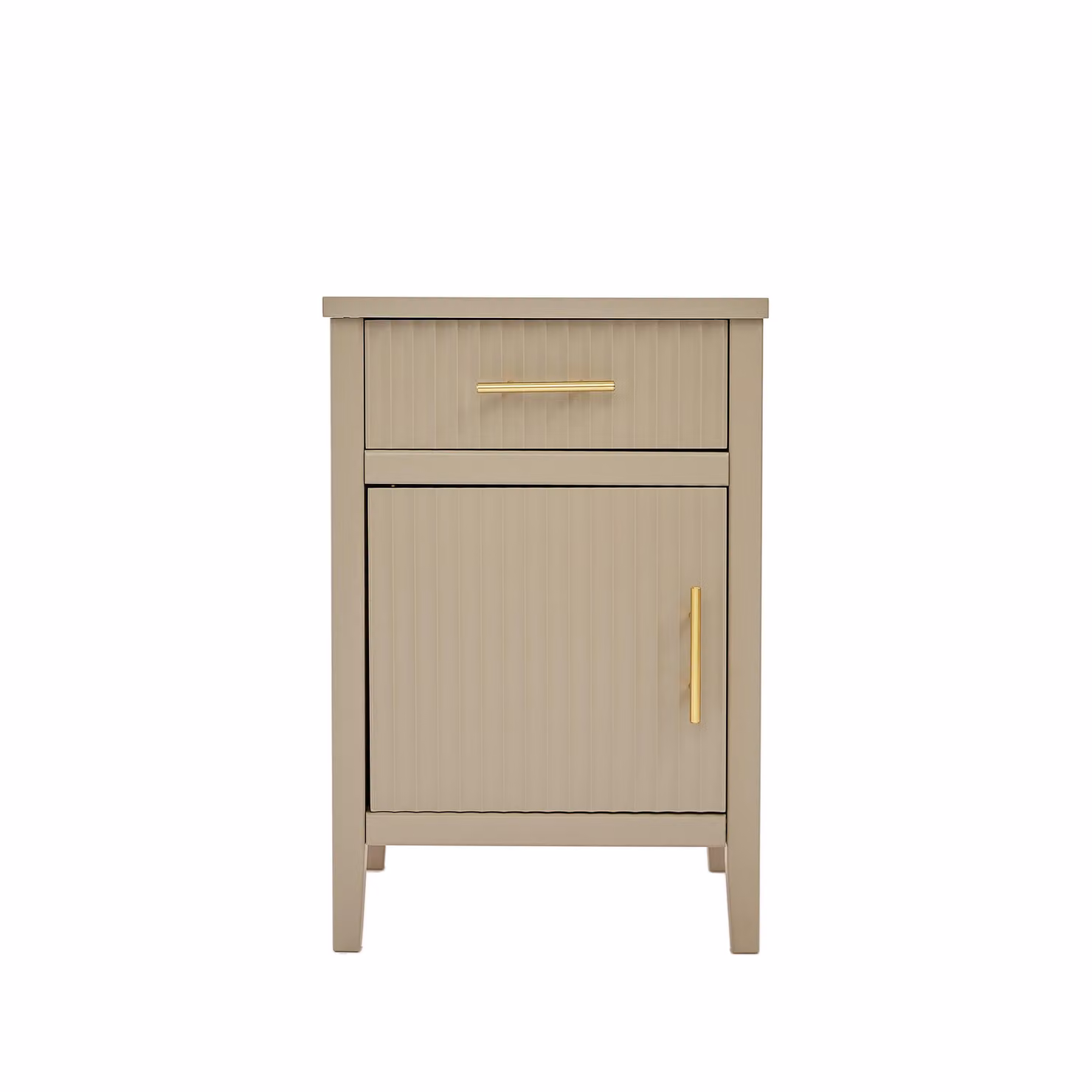 Cabinet Bits Monti Bedside Table with 1 Drawer and 1 Door in Matt Beige – 2