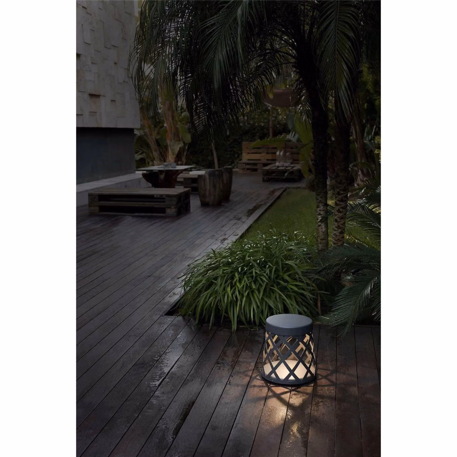Netlighting Shadow LED Outdoor Pedestal Light in Dark Grey with Up and Down Effect, IP65 Rated – 2