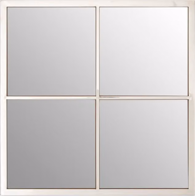 Interiors by Premier Marseille Modern Geometric Square Wall Mirror in Gold and Silver Finish