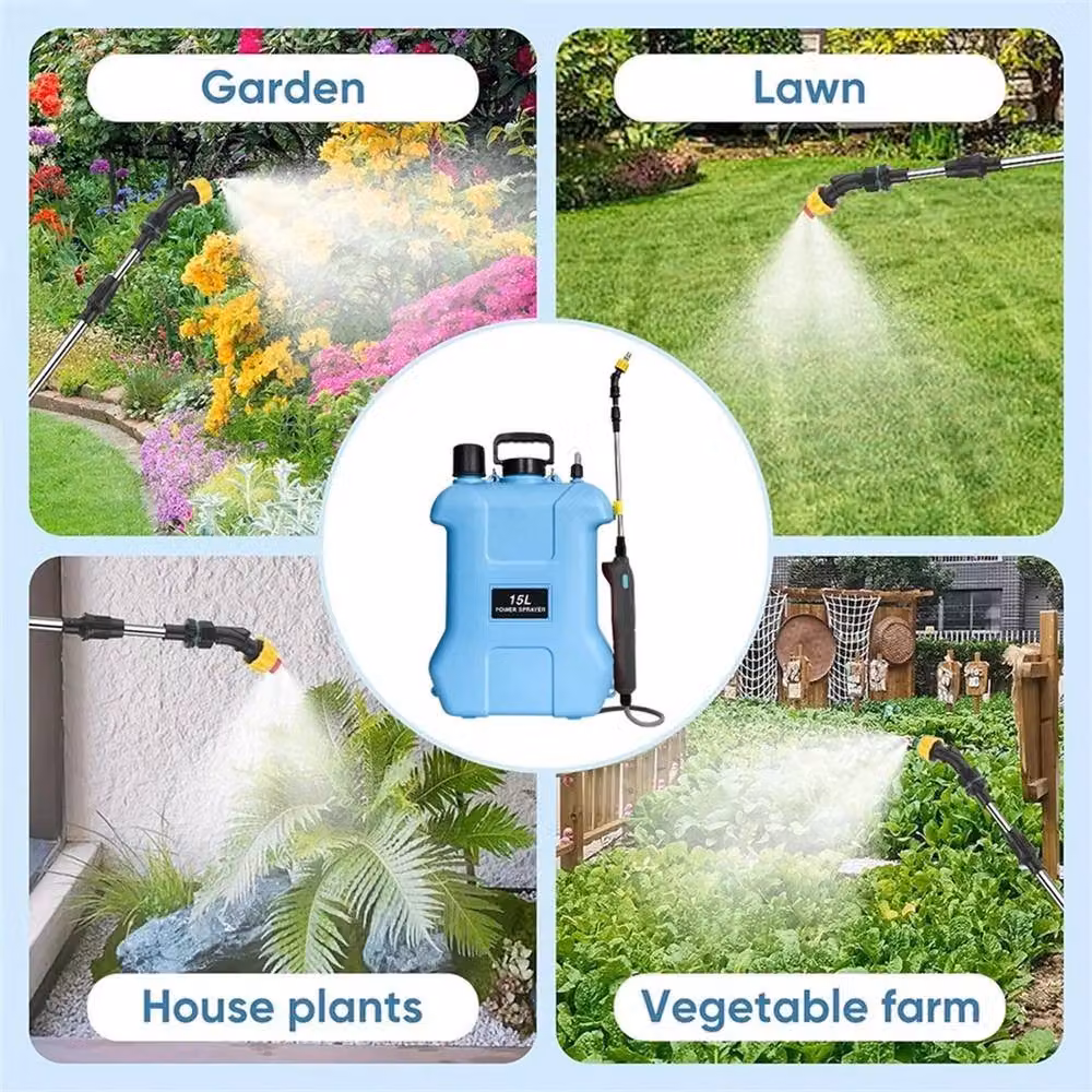 Nordara 15L Garden Pressure Sprayer Knapsack with Rechargeable Electric Pump in Blue – 4