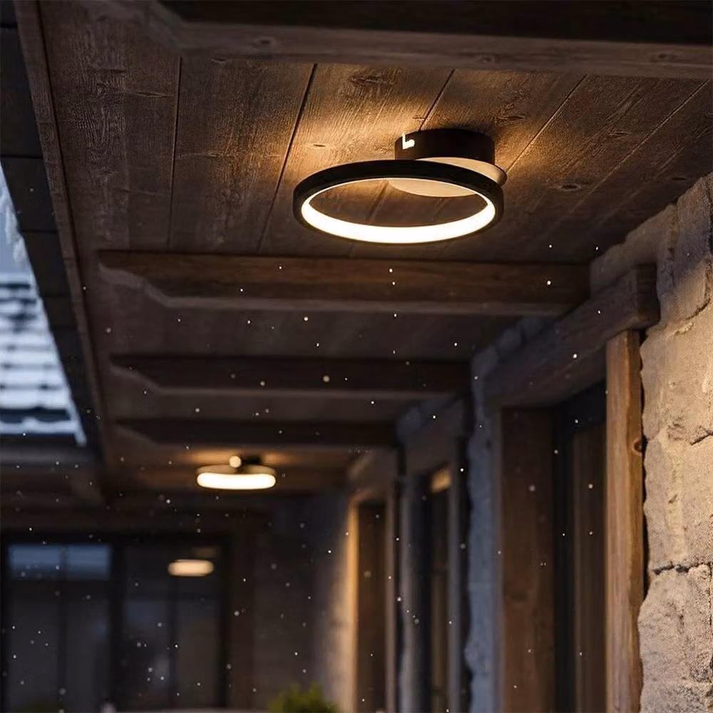 PAWNORA Modern Chic LED Ring Ceiling Light in Black – 5