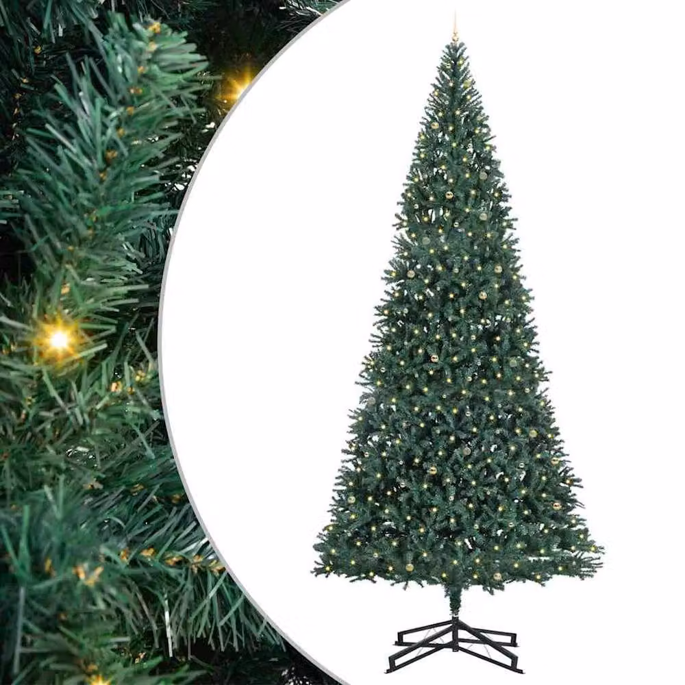 Berkfield Home Pre-lit Artificial Christmas Tree with Ball Set, Green, 500 cm – 2