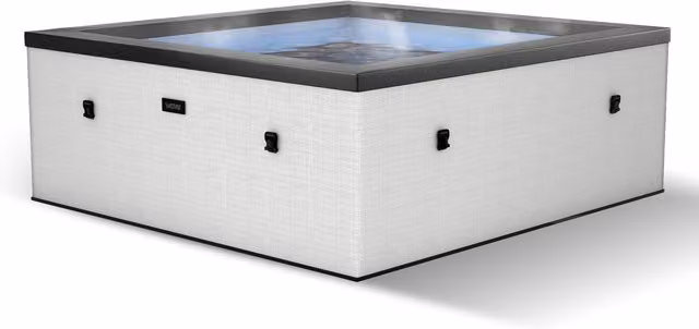 Summer Waves Wave Garda 4-Person Eco Foam Hot Tub with Integrated Heater in Pebble White