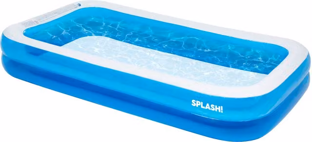 Intex SPLASH! Lagoon Inflatable Rectangular Paddling Pool, Blue, Diameter: 305 cm