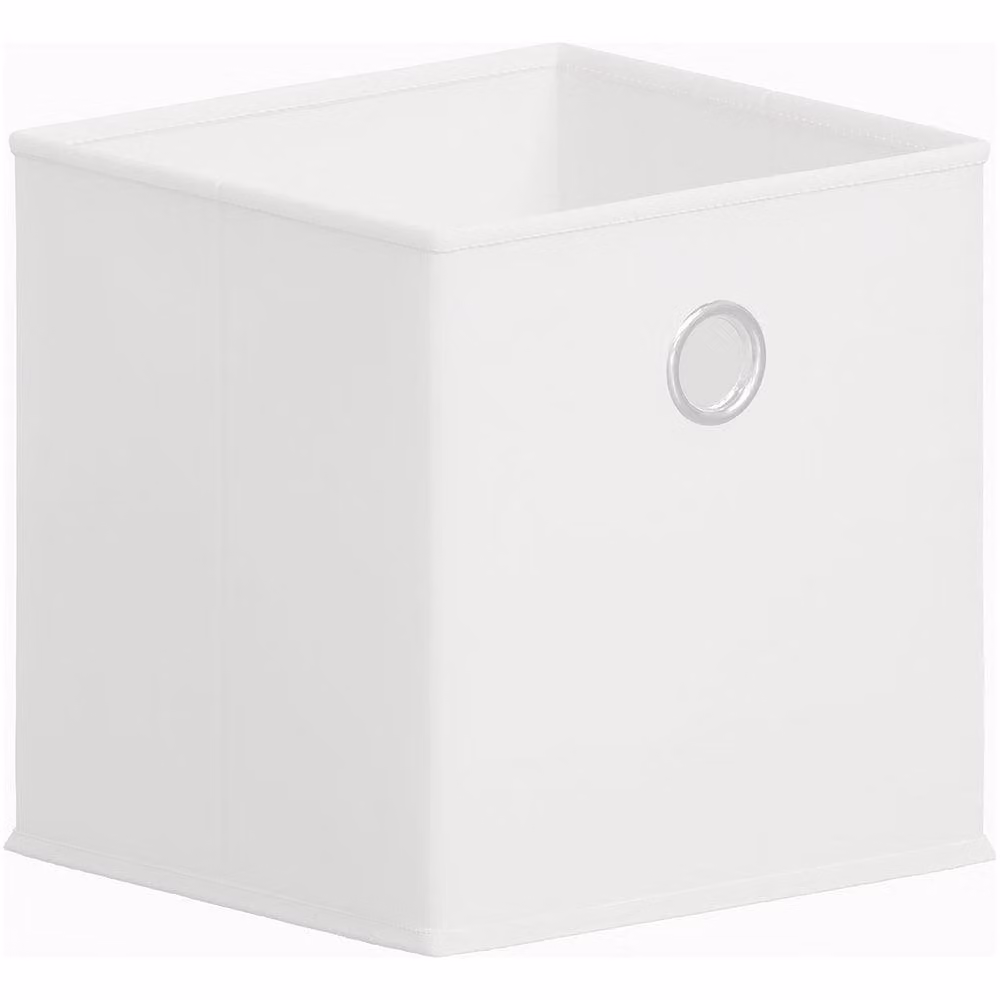 HD Designs Vida Designs Durham Foldable Fabric Cube Storage Basket with Handles in White – 2