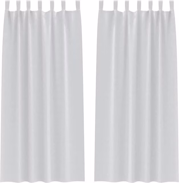 Berkfield Home Blackout Fabric Curtains, 2 Pack, Grey, W/H: 140 x 245 cm