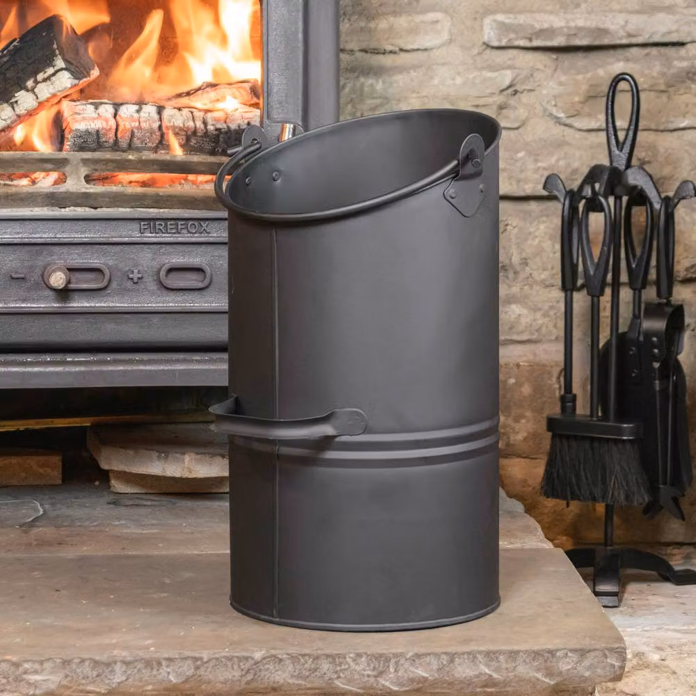 JVL Bromley Coal Hod Bucket for Fireplace and Log Burner, Black – 5