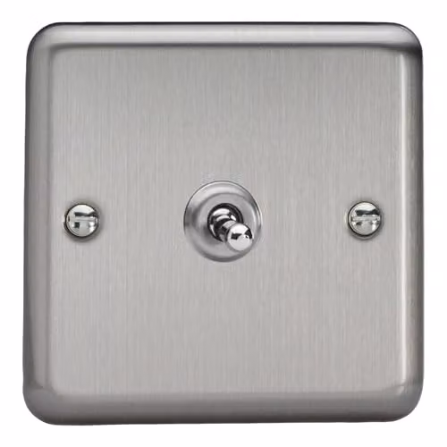 Varilight Classic Surface Mount Toggle Switch in Grey and Chrome